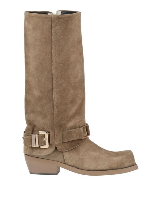 Ovyè Brown Khaki Boot Leather