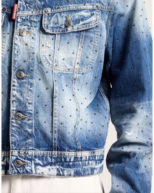 DSquared² Blue Denim Outerwear for men