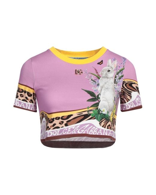 Dolce & Gabbana Pink T-Shirt Cotton, Zamak