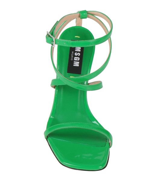 MSGM Green Sandale