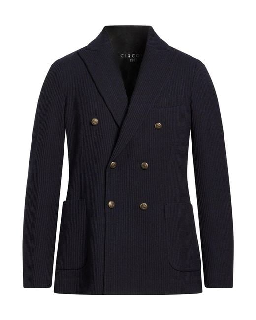 Circolo 1901 Blue Midnight Blazer Virgin Wool for men