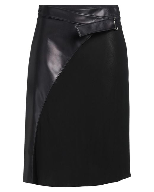 Atlein Black Midi Skirt Viscose, Polyester, Elastane