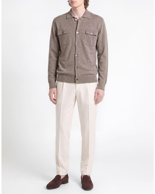 Alpha Studio Brown Cardigan Wool for men
