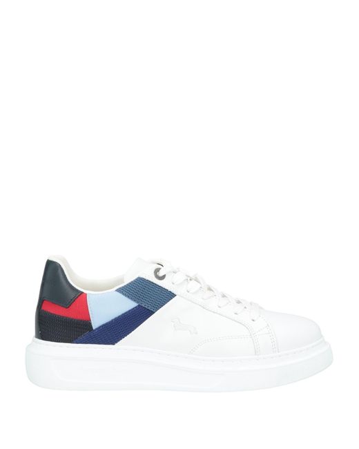 Harmont & Blaine White Sneakers Leather, Textile Fibers for men