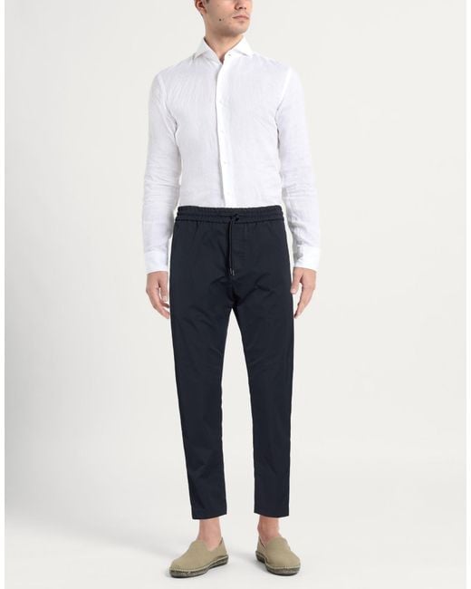 Dondup Blue Pants Polyester, Elastomultiester for men