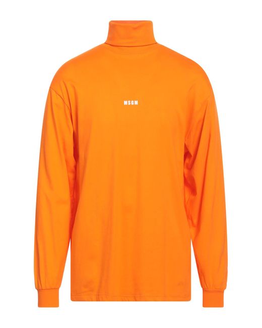 MSGM Orange T-shirt for men
