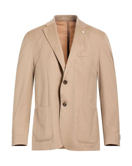 L.b.m. 1911 Natural Sand Blazer Virgin Wool for men