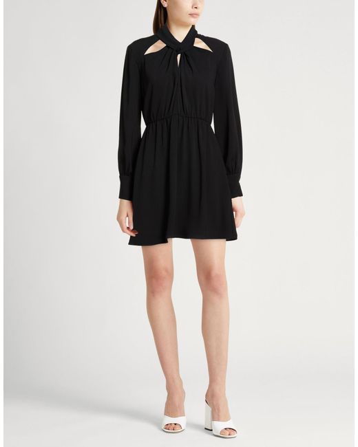 Liu Jo Black Mini Dress Polyester