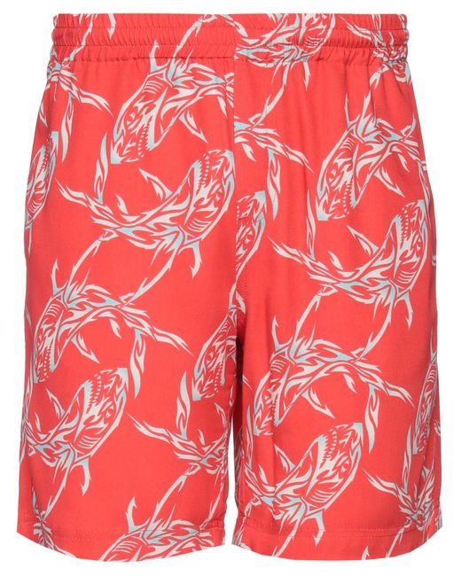 MSGM Red Shorts & Bermuda Shorts for men