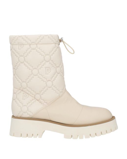 Pollini White Ankle Boots