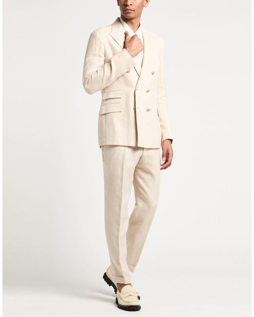 Eleventy Natural Platinum Suit Linen, Wool, Silk for men