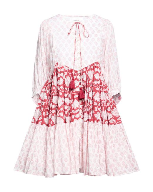 LADNERI Red Mini Dress Cotton