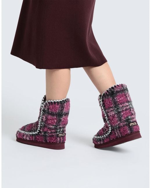 Mou Purple Ankle Boots