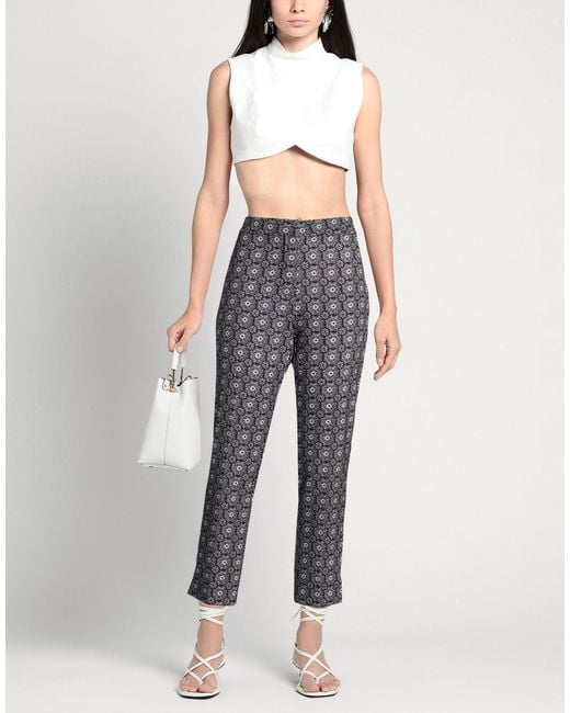 Soallure Gray Pants Polyester, Elastane