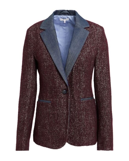 Jacob Cohen Purple Blazer Cotton, Wool, Viscose, Polyamide, Elastane