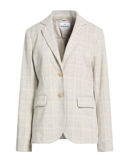 Mason's White Light Blazer Polyester, Viscose, Polyamide, Elastane