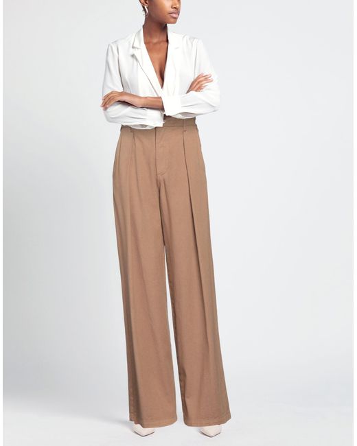 ERMANNO FIRENZE Brown Pants Cotton