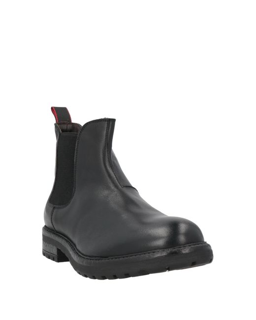 JP/DAVID Black For Fedele Mode Ankle Boots Leather for men