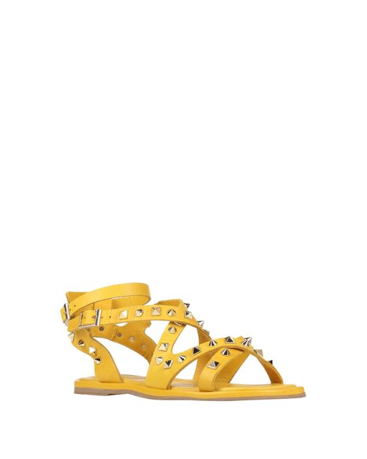 CafeNoir Yellow Sandals
