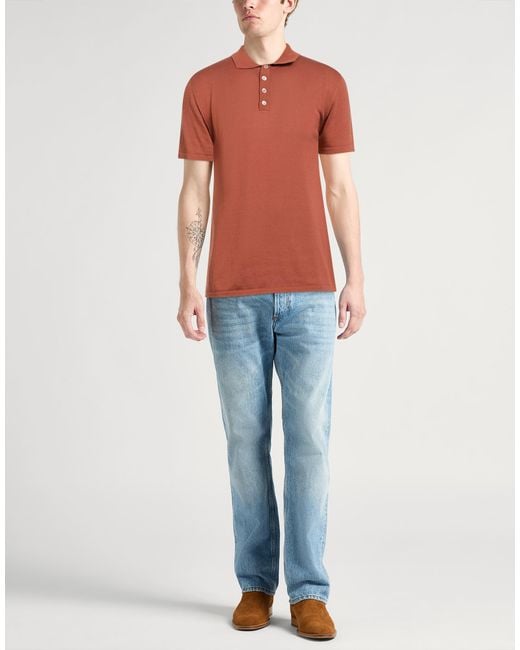 Daniele Fiesoli Orange Polo Shirt for men