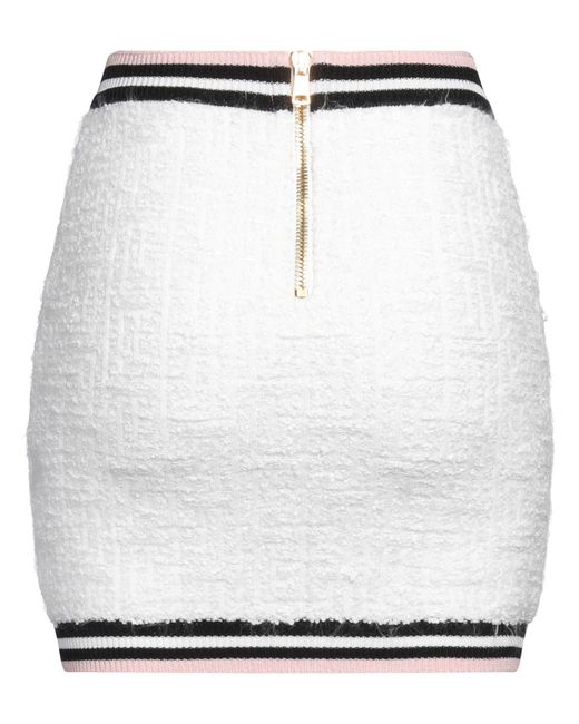 Balmain White Mini Skirt