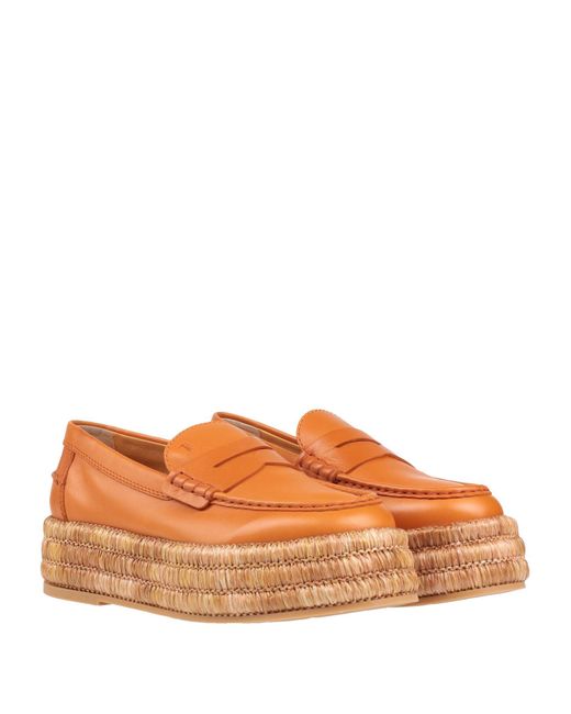 Tod's Orange Espadrilles Leather