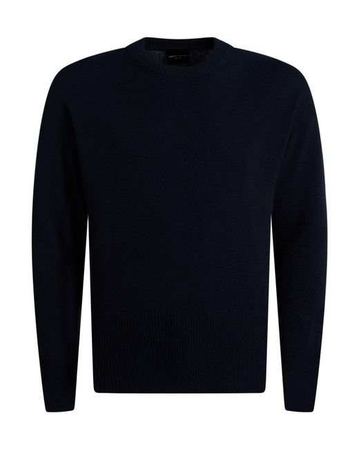 Roberto Collina Blue Sweater Merino Wool, Cashmere for men