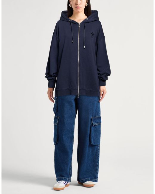 Pinko Blue Sweatshirt Cotton, Elastane
