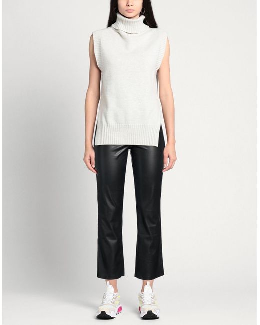 Semicouture Gray Pants Polyurethane