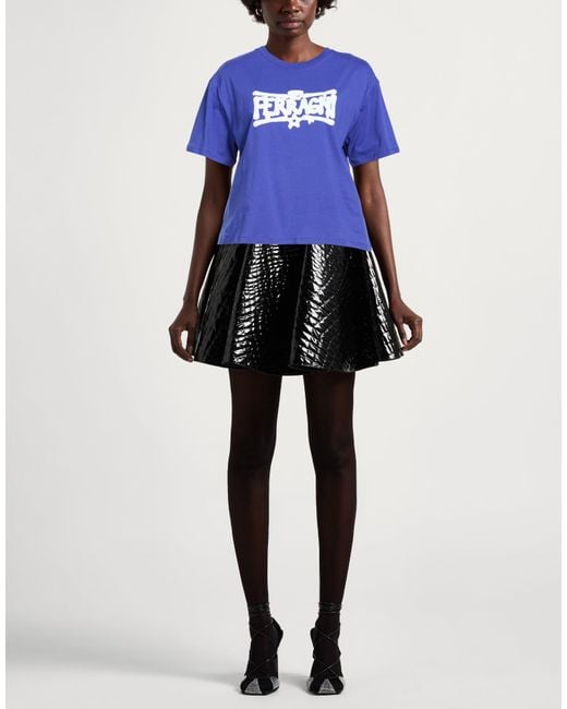 Chiara Ferragni Blue T-Shirt Cotton