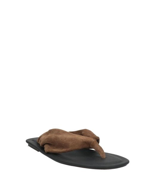 Brunello Cucinelli Brown Thong Sandal Leather