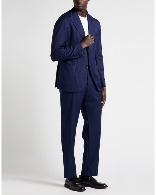 Tagliatore Blue Suit Super 130S Wool for men