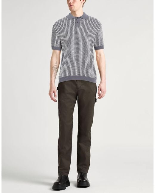 Daniele Fiesoli Gray Polo Shirts for men