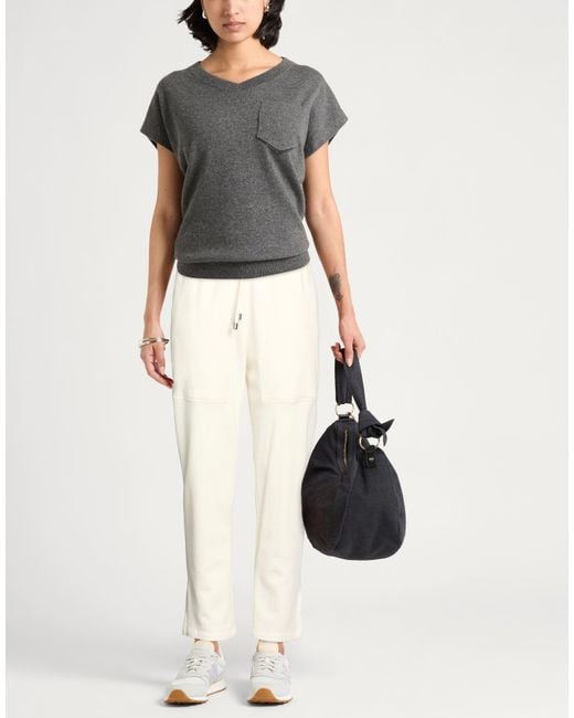 Gentry Portofino White Pants Cotton, Polyamide, Cashmere