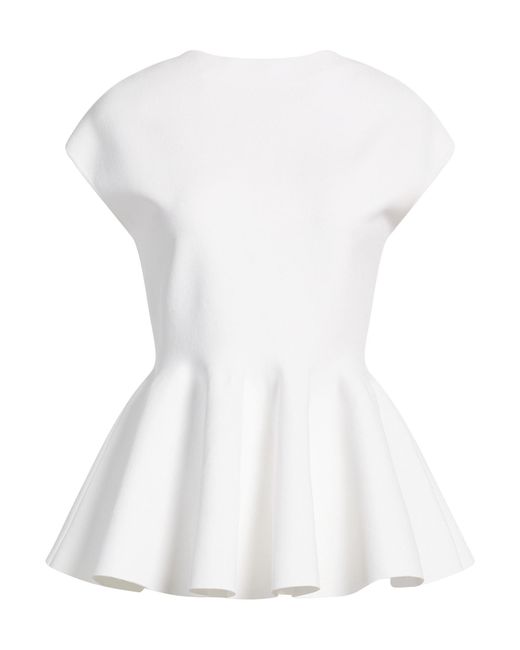 Alaïa White Top Viscose, Polyamide, Polyester, Elastane