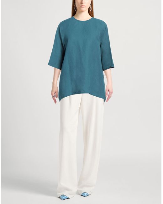 Liviana Conti Blue Top Viscose, Linen