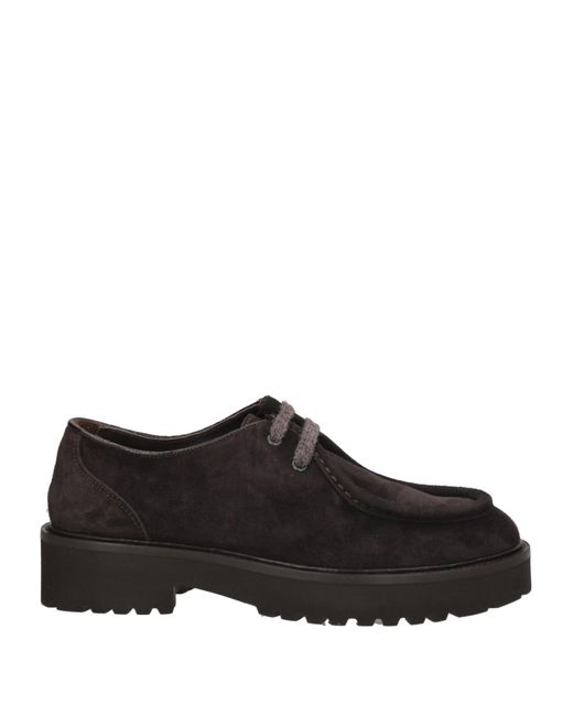 Doucal's Black Lace-Up Shoes