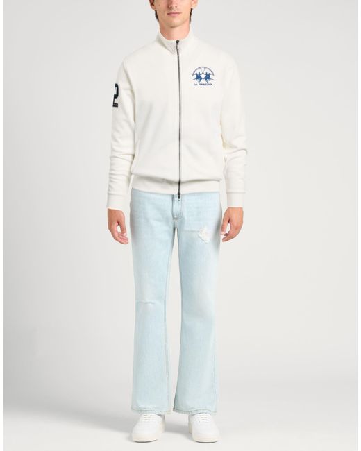 La Martina White Sweatshirts for men