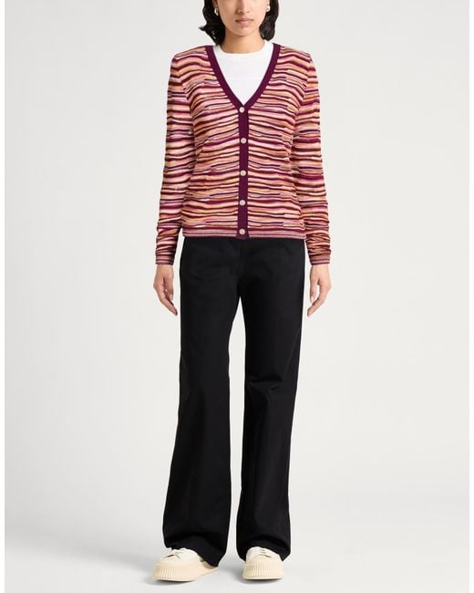 Missoni Red Cardigan Wool, Viscose, Cotton, Metallic Fiber