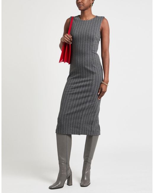 Malo Gray Midi Dresses