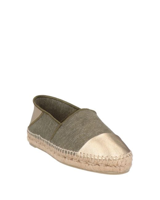 Castaner Green Espadrilles Leather, Textile Fibers
