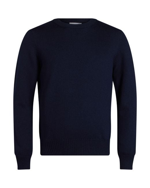 LA BIELLESE Blue Sweater Virgin Wool for men
