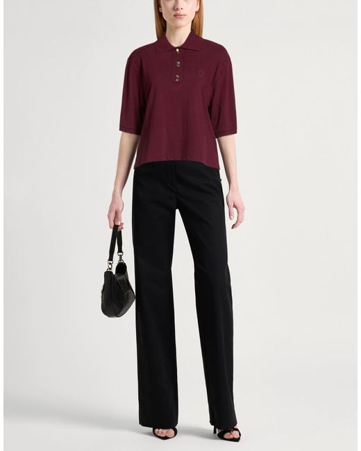 Sandro Red Burgundy Polo Shirt Cotton