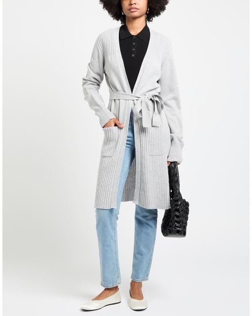 Twinset White Cardigan Wool, Cashmere, Polyester