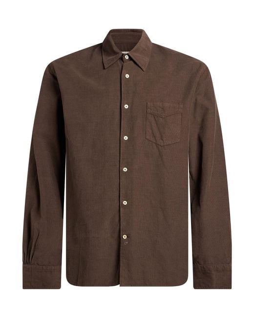 Officine Generale Brown Shirt Cotton for men