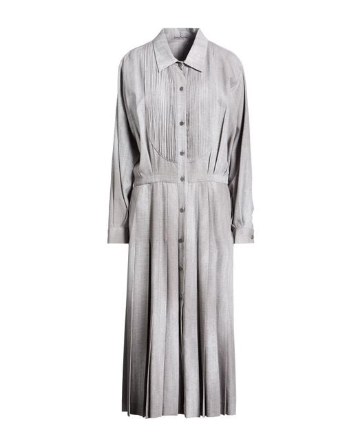 Ermanno Scervino Gray Midi Dress Viscose