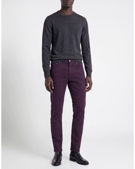 Department 5 Purple Pants Cotton, Elastane for men