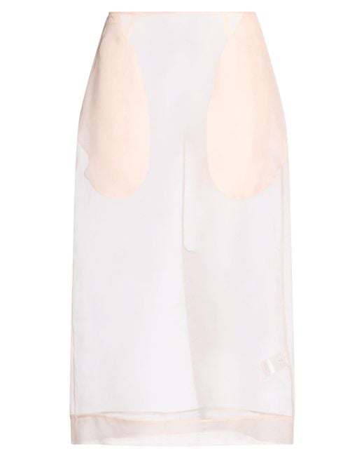 Simone Rocha White Midi Skirt Silk