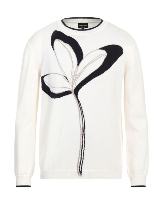 Giorgio Armani White Sweater for men
