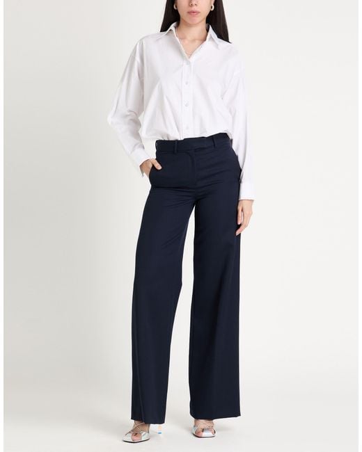 The Attico Blue Midnight Pants Virgin Wool